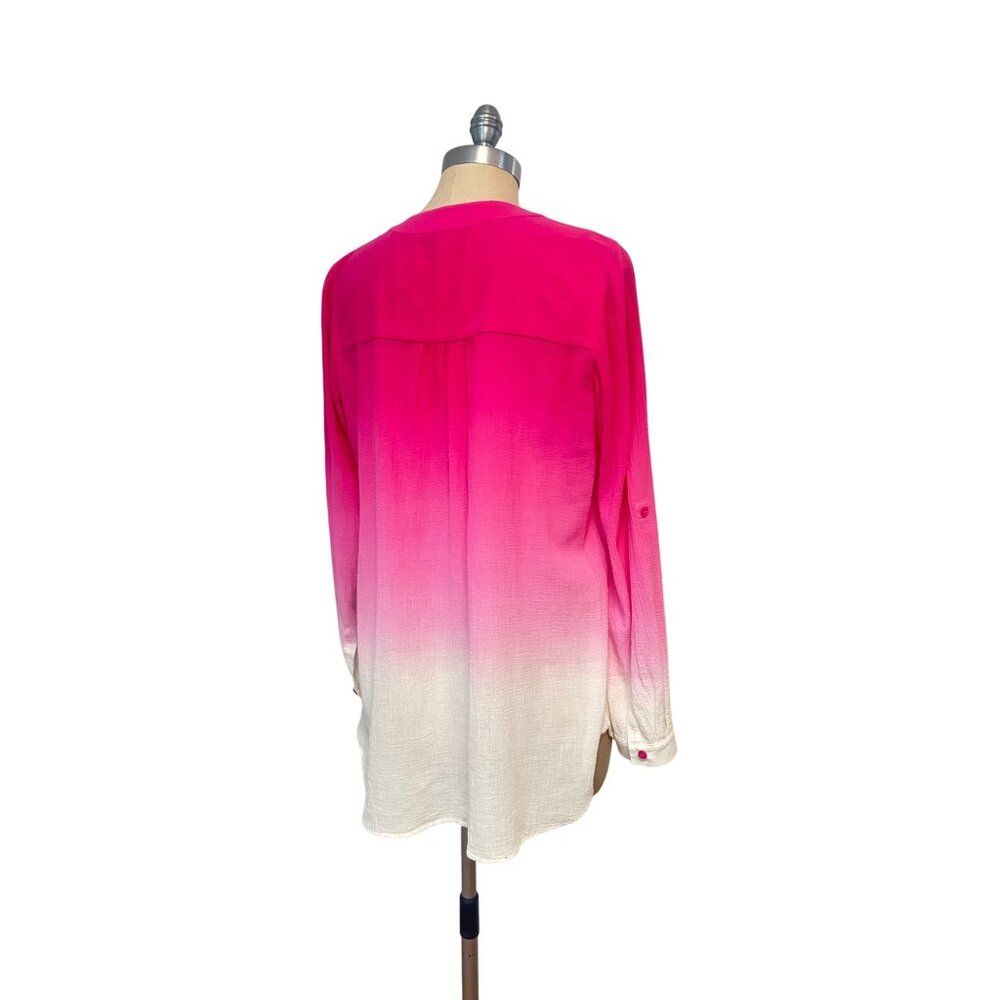 Diane Von Furstenberg DVF Esti Pink Ombre Popover Tunic size 4 - Picture 5 of 7
